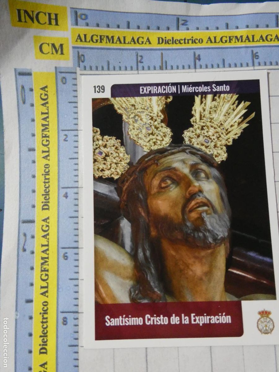 Trading cards: TARJETA TRADING CARD CROMO RELIGIOSO SEMANA SANTA M&Aacute;LAGA. HOLY CARDS. 139 CRISTO EXPIRACI&Oacute;N