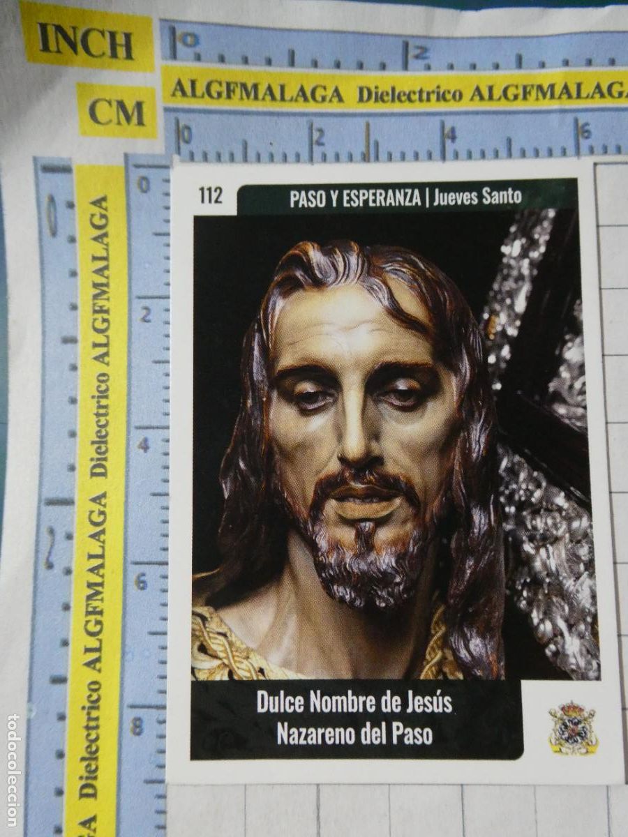 Trading cards: TARJETA TRADING CARD CROMO RELIGIOSO SEMANA SANTA M&Aacute;LAGA. HOLY CARDS. 112 CRISTO PASO ESPERANZA