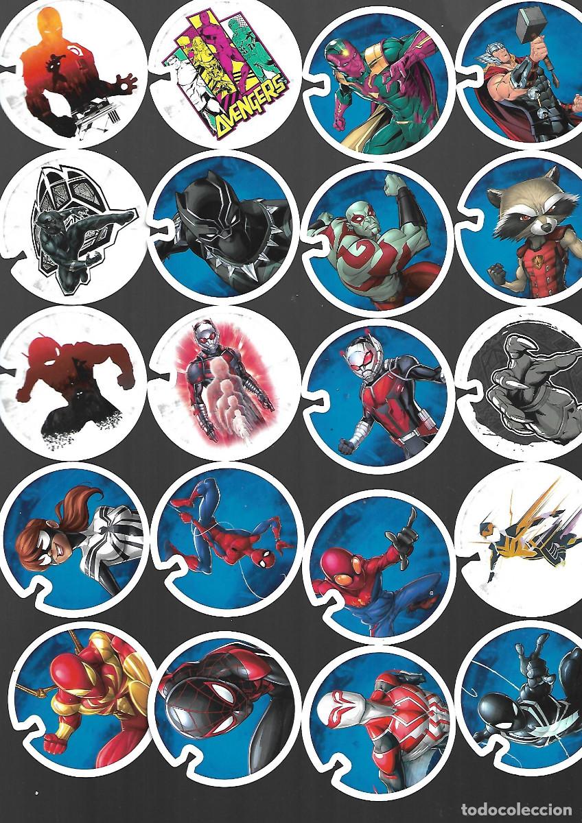 Trading cards: PEQUE&Ntilde;A COLECCION DE 20 FICHAS MARVEL FUZZ