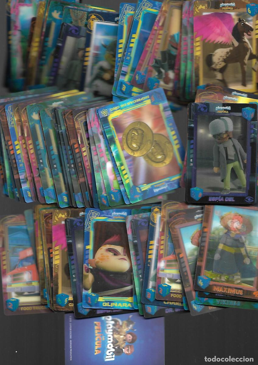 Trading cards: GRAN LOTE DE + DE 85 FICHAS DE PLAYMOBIL PELICULA
