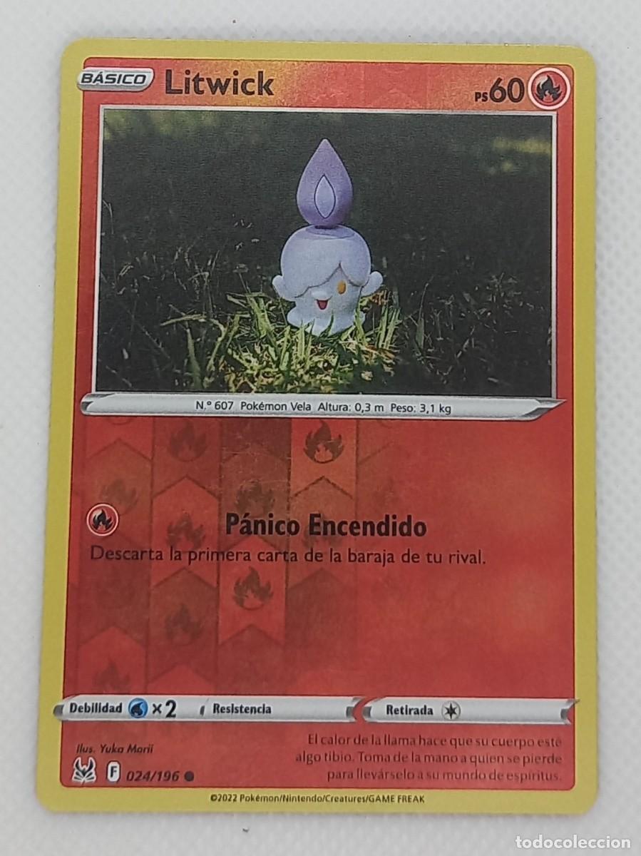 Trading cards: Carta Pok&eacute;mon - Litwick 024/196 Reverse Holo - Origen Perdido - 2022