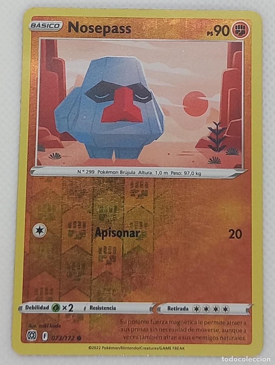 Trading cards: Carta Pok&eacute;mon - Nosepass 073/172 Reverse Holo - Astros Brillantes - 2022