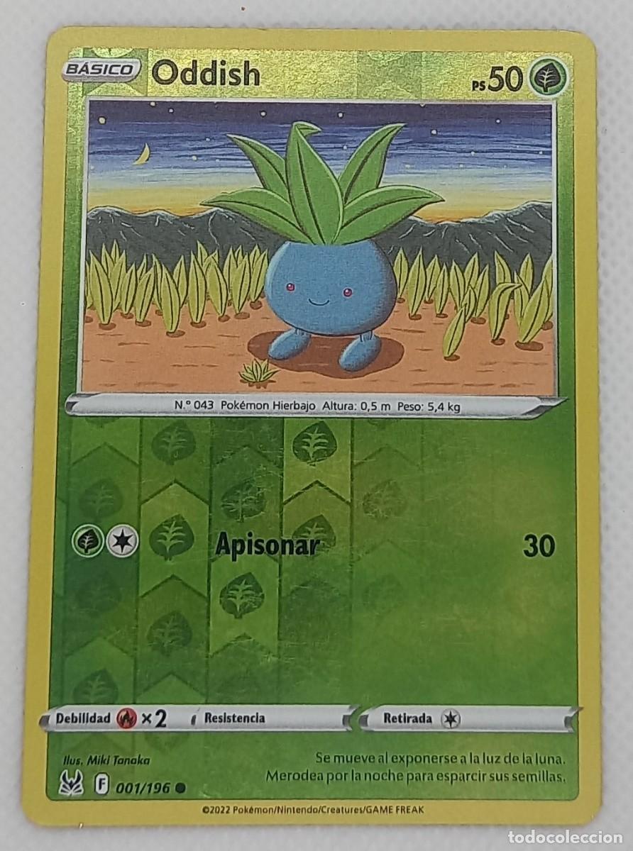 Trading cards: Carta Pok&eacute;mon - Oddish 001/196 Reverse Holo - Origen Perdido - 2022