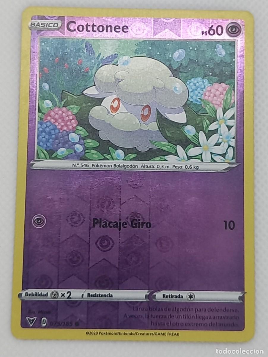 Trading cards: Carta Pok&eacute;mon - Cottonee 075/185 Reverse Holo - Voltaje L&iacute;vido - 2020