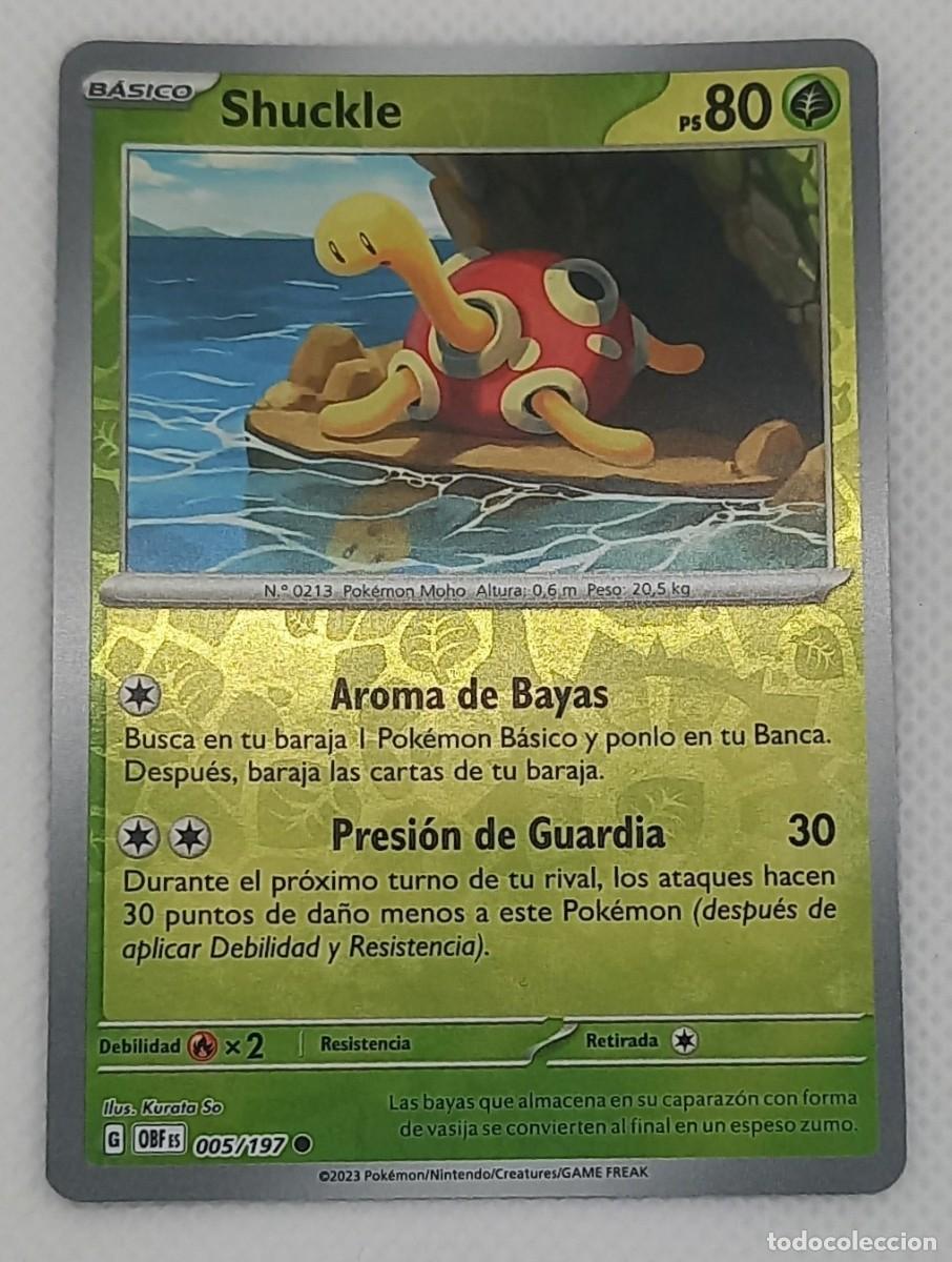 Trading cards: Carta Pok&eacute;mon - Shuckle 005/197 Reverse Holo - Obsidiana en Llamas - 2023