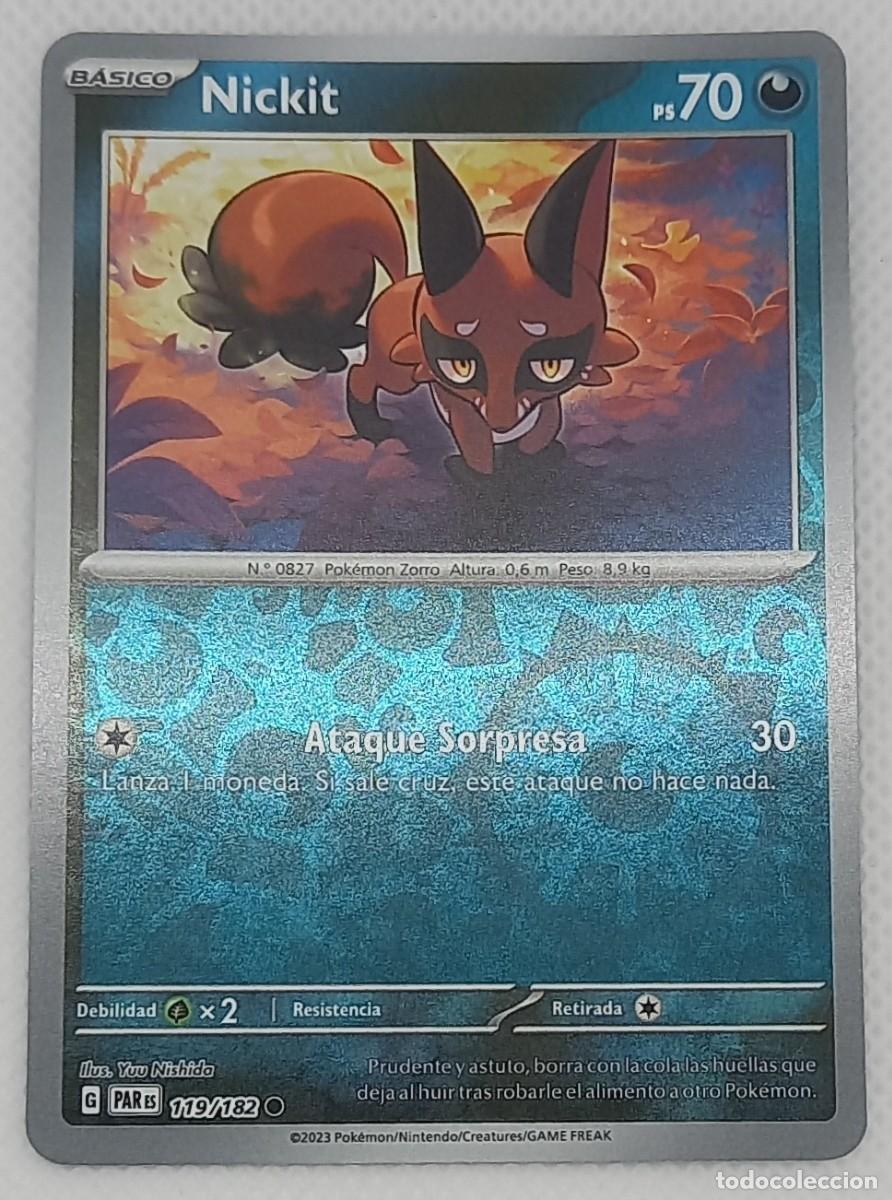 Trading cards: Carta Pok&eacute;mon - Nickit 119/182 Reverse Holo - Brecha Paradoja - 2023