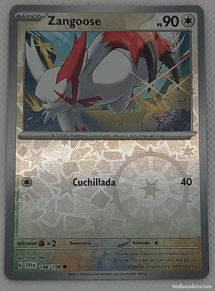 Trading cards: Carta Pok&eacute;mon - Zangoose 146/198 Reverse Holo - Escarlata y P&uacute;rpura - 2023
