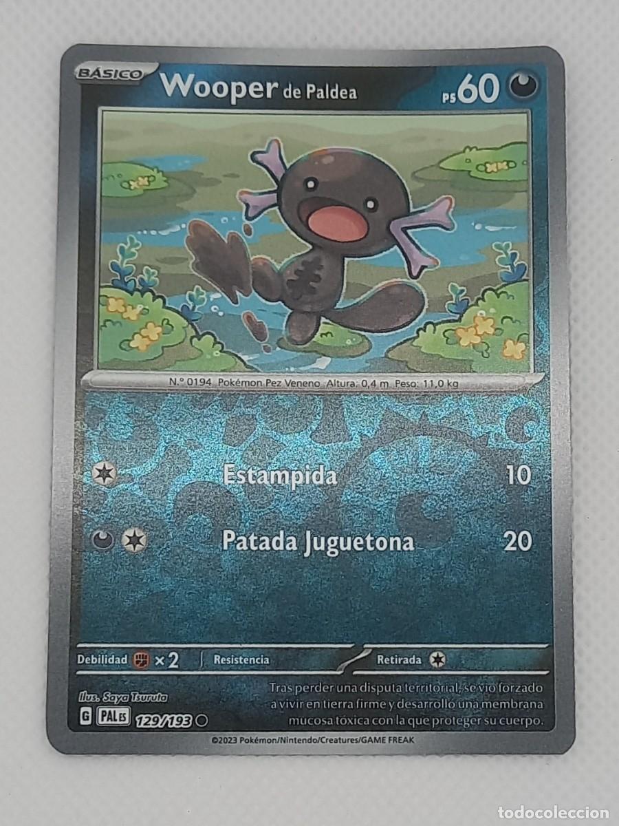 Trading cards: Carta Pok&eacute;mon - Wooper de Paldea 129/193 Reverse Holo - Evoluciones en Paldea - 2023