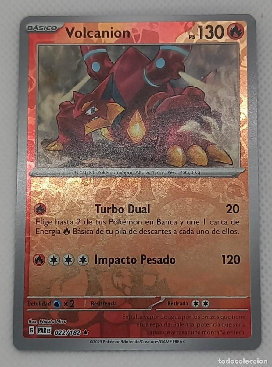 Trading cards: Carta Pok&eacute;mon - Volcanion 022/182 Rara Reverse Holo - Brecha Paradoja - 2023