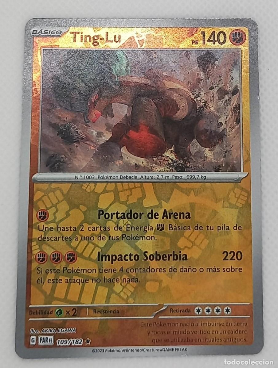 Trading cards: Carta Pok&eacute;mon - Ting-Lu 109/182 Rara Reverse Holo - Brecha Paradoja - 2023