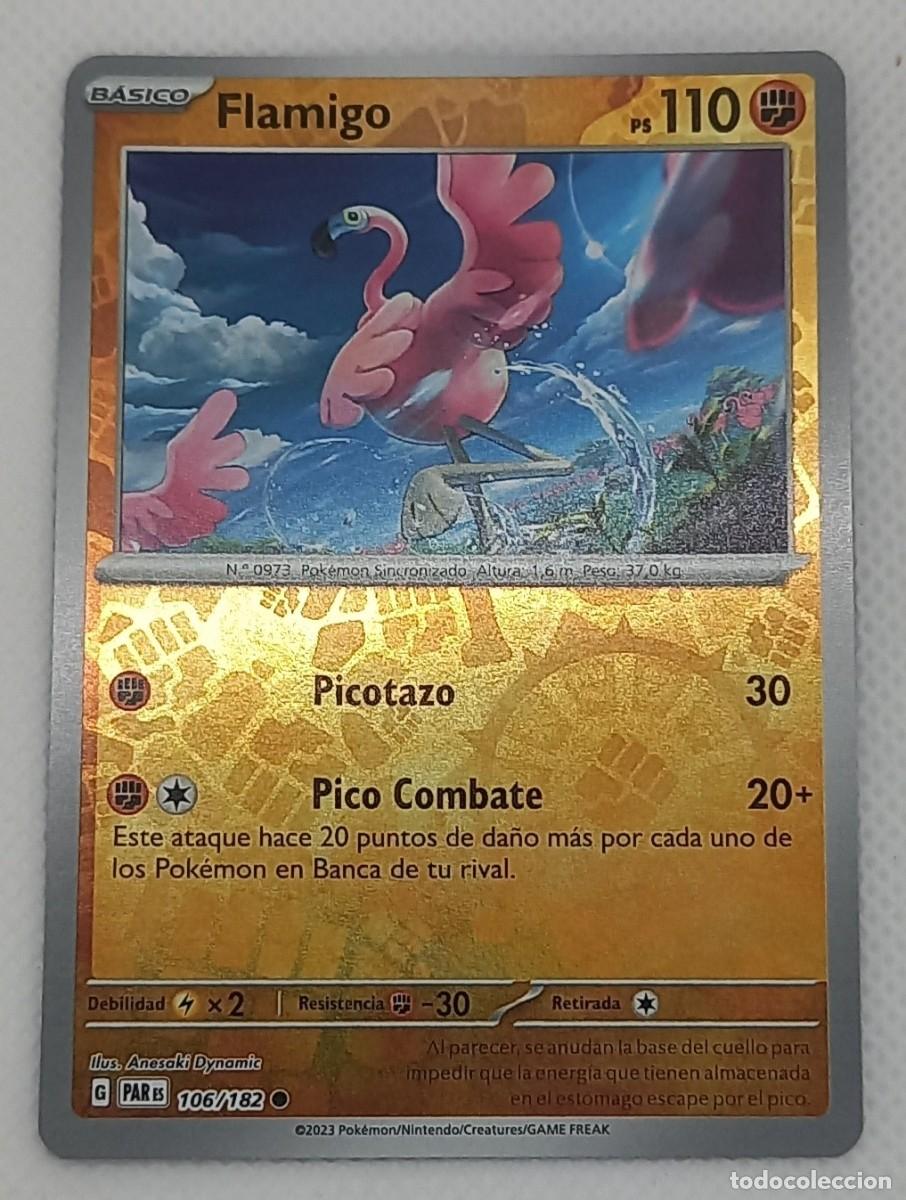 Trading cards: Carta Pok&eacute;mon - Flamigo 106/182 Reverse Holo - Brecha Paradoja - 2023