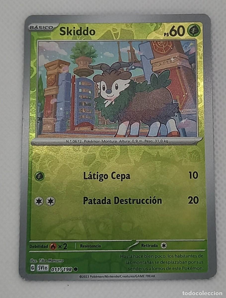 Trading cards: Carta Pok&eacute;mon - Skiddo 011/198 Reverse Holo - Escarlata y P&uacute;rpura - 2023