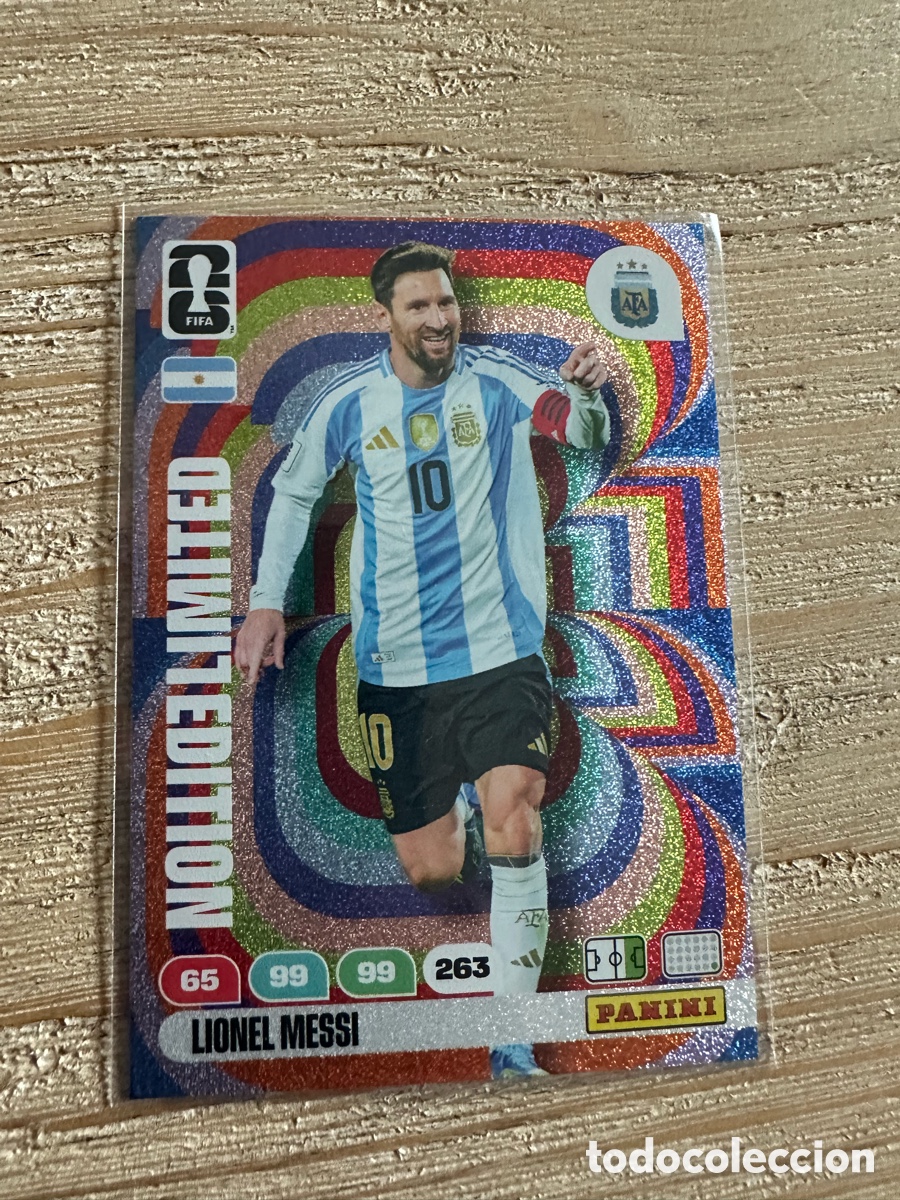 Trading cards: LIONEL MESSI ARGENTINA LIMITED EDITION ADRENALYN XL MUNDIAL 2026 WORLD CUP USA MEX CAN