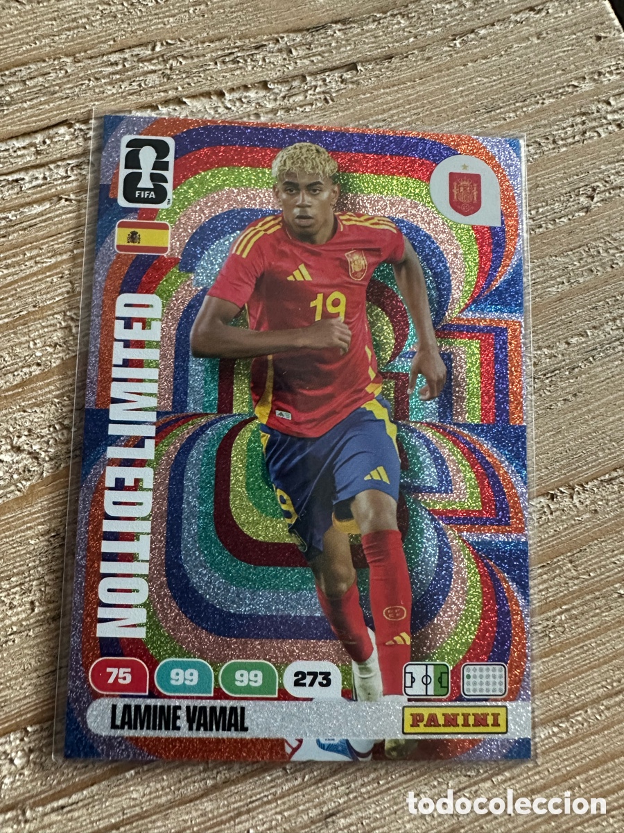 Trading cards: LAMINE YAMAL ESPA&Ntilde;A LIMITED EDITION ADRENALYN XL MUNDIAL 2026 WORLD CUP USA MEX CAN