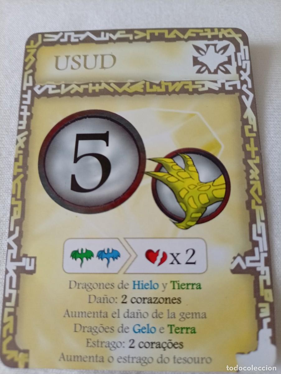 Trading cards: Carta del juego Combates de Gigantes: Dragones. - Nombre: Usud - Valor: 5 - Habilidad: Dragones de