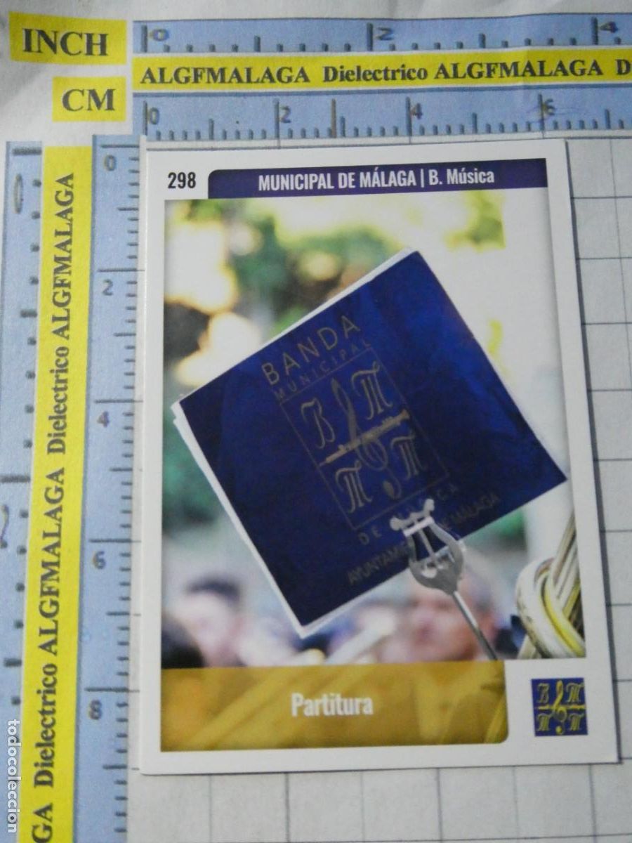 Trading cards: TARJETA TRADING CARD CROMO RELIGIOSO SEMANA SANTA M&Aacute;LAGA. HOLY CARDS. 298 BANDA M&Uacute;SICA PARTITURA