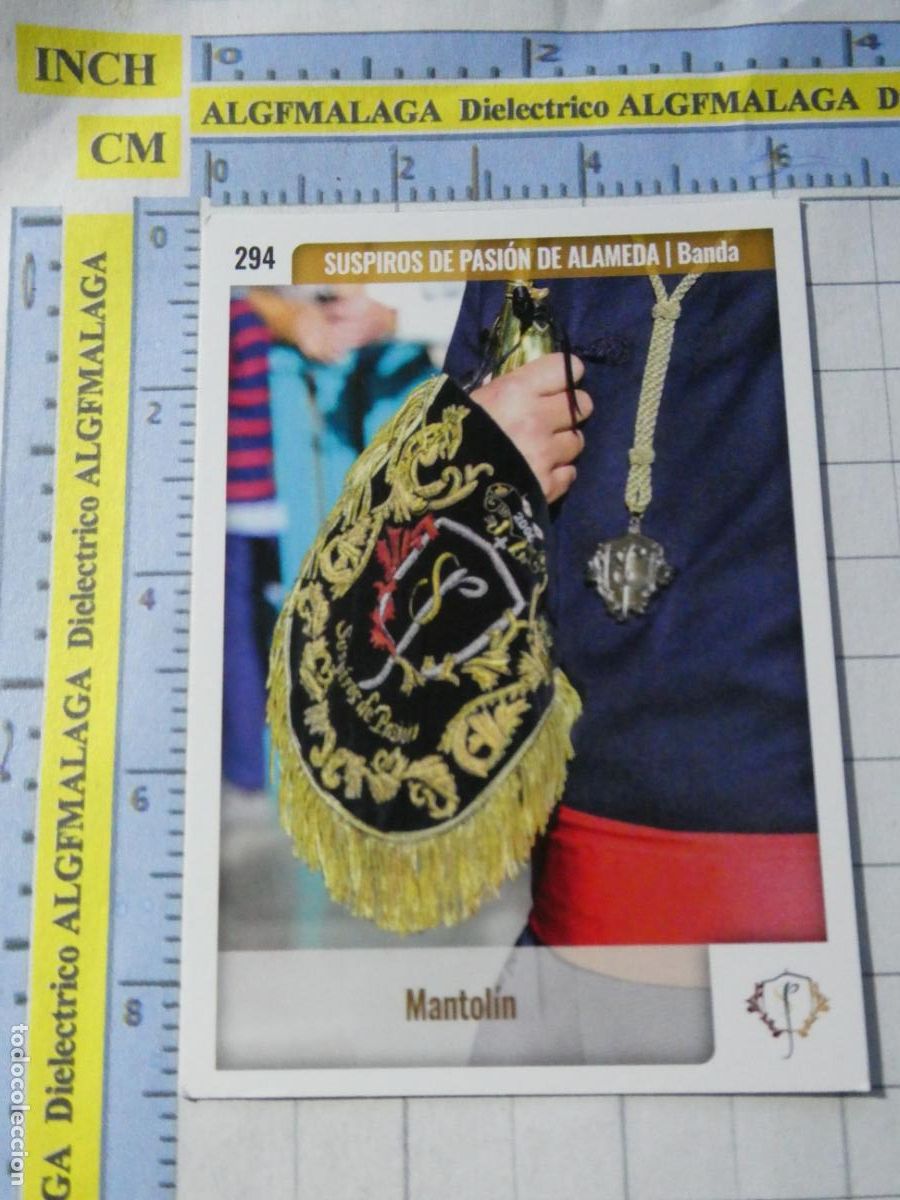 Trading cards: TARJETA TRADING CARD CROMO RELIGIOSO SEMANA SANTA M&Aacute;LAGA. HOLY CARDS. 294 ALAMEDA MANTOL&Iacute;N