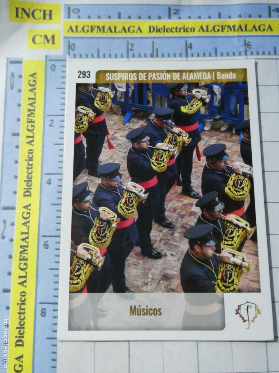Trading cards: TARJETA TRADING CARD CROMO RELIGIOSO SEMANA SANTA M&Aacute;LAGA. HOLY CARDS. 293 ALAMEDA M&Uacute;SICOS