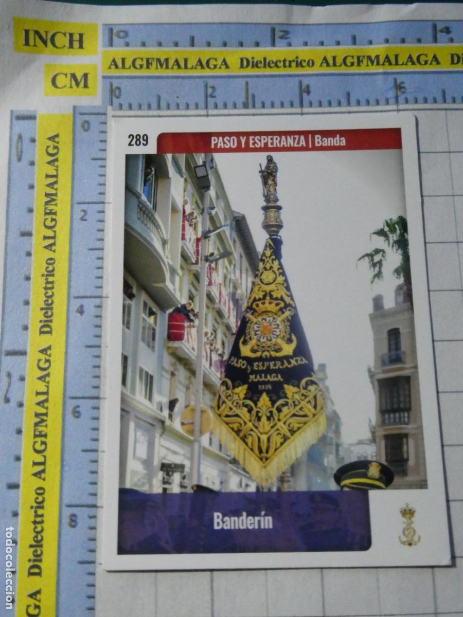 Trading cards: TARJETA TRADING CARD CROMO RELIGIOSO SEMANA SANTA M&Aacute;LAGA. HOLY CARDS. 289 BANDA PASO ESPERANZA