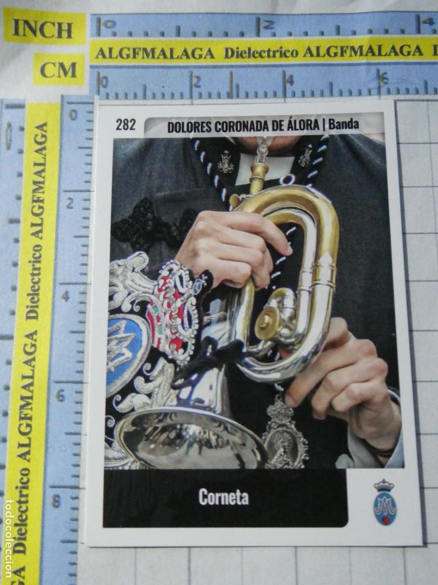Trading cards: TARJETA TRADING CARD CROMO RELIGIOSO SEMANA SANTA M&Aacute;LAGA. HOLY CARDS. 282 &Aacute;LORA BANDA M&Uacute;SICA