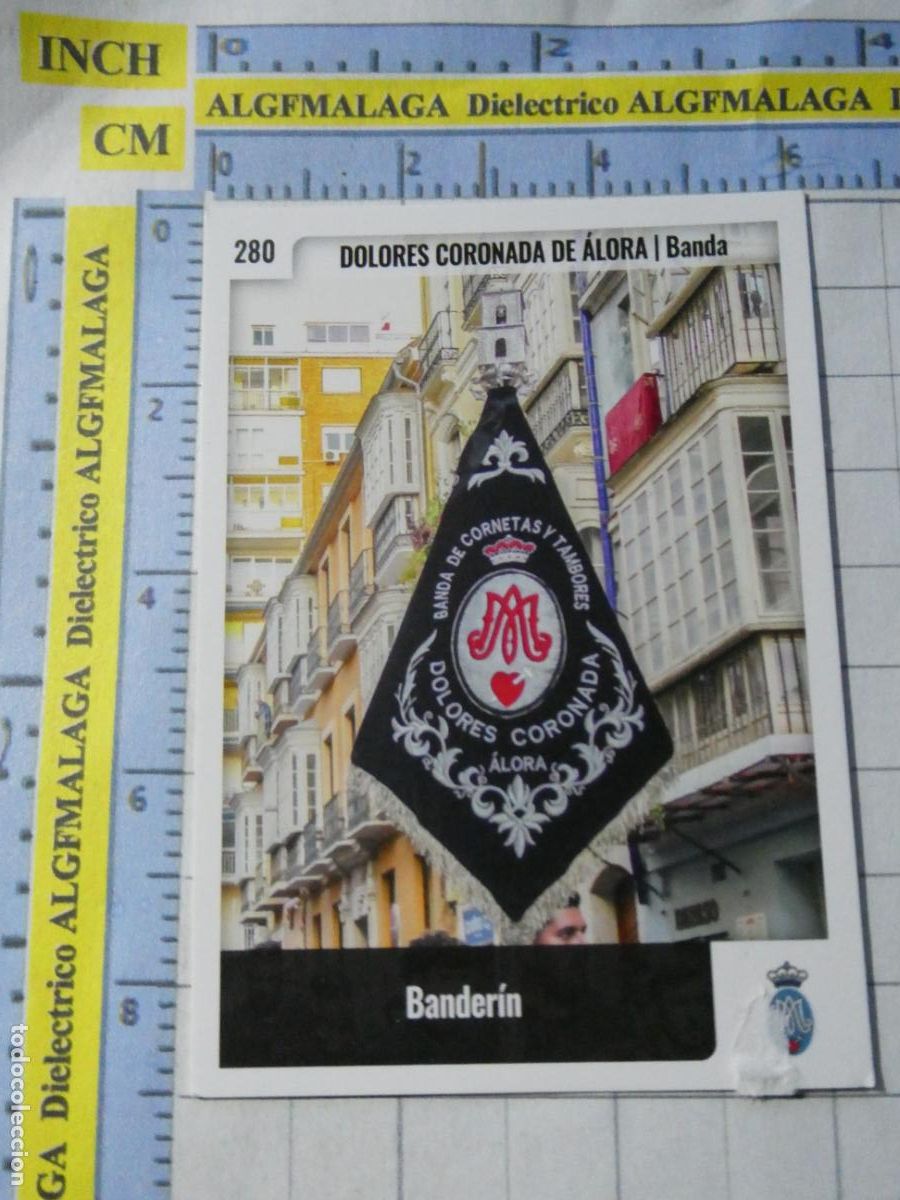 Trading cards: TARJETA TRADING CARD CROMO RELIGIOSO SEMANA SANTA M&Aacute;LAGA. HOLY CARDS. 280 &Aacute;LORA BANDER&Iacute;N BANDA