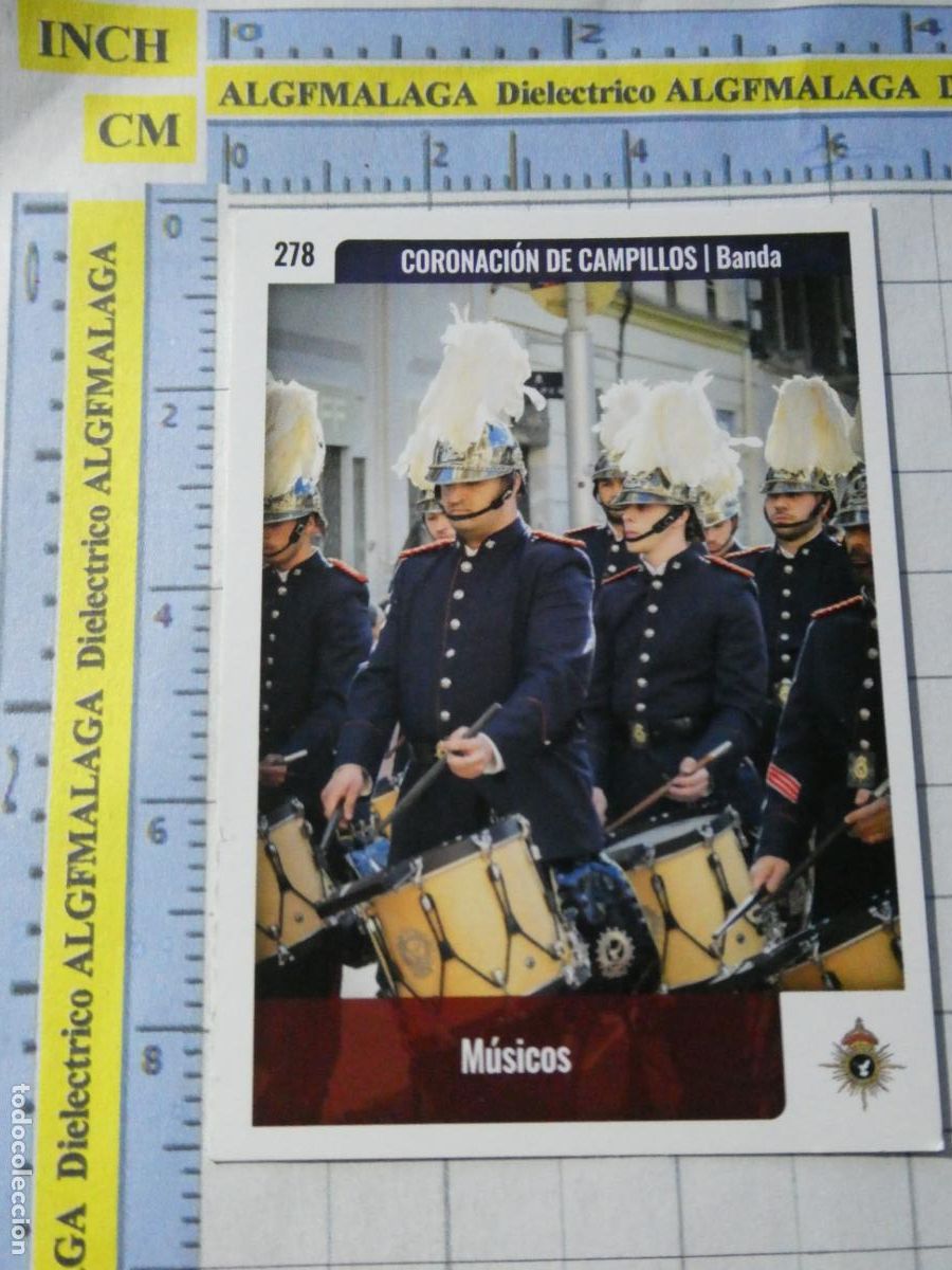Trading cards: TARJETA TRADING CARD CROMO RELIGIOSO SEMANA SANTA M&Aacute;LAGA. HOLY CARDS. 278 CAMPILLOS BANDA MUSICA