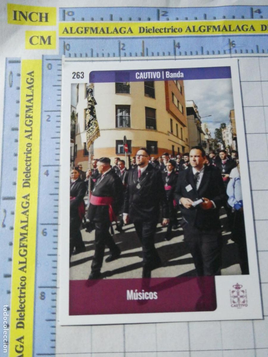 Trading cards: TARJETA TRADING CARD CROMO RELIGIOSO SEMANA SANTA M&Aacute;LAGA. HOLY CARDS. 263 CAUTIVO BANDA M&Uacute;SICA