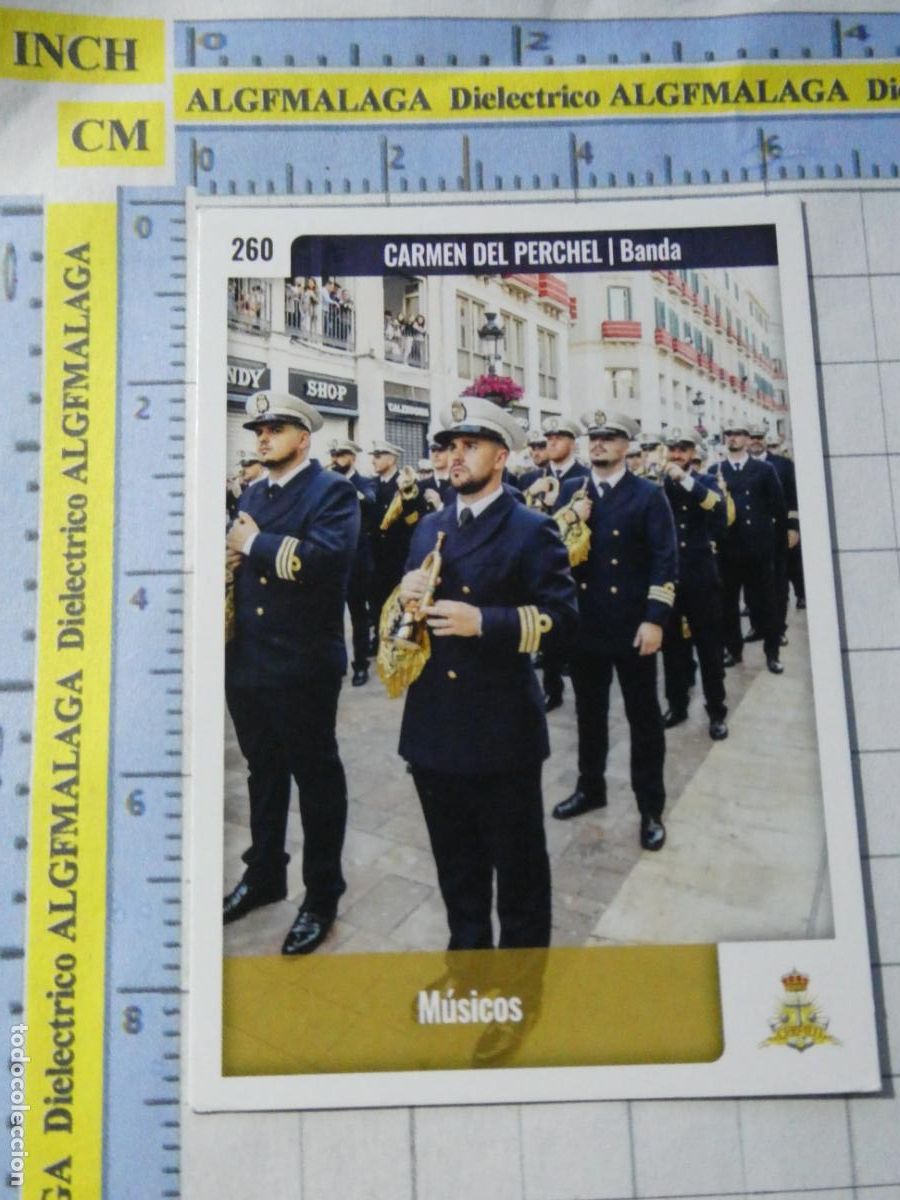 Trading cards: TARJETA TRADING CARD CROMO RELIGIOSO SEMANA SANTA M&Aacute;LAGA. HOLY CARDS. 260 CARMEN DEL PERCHEL BANDA