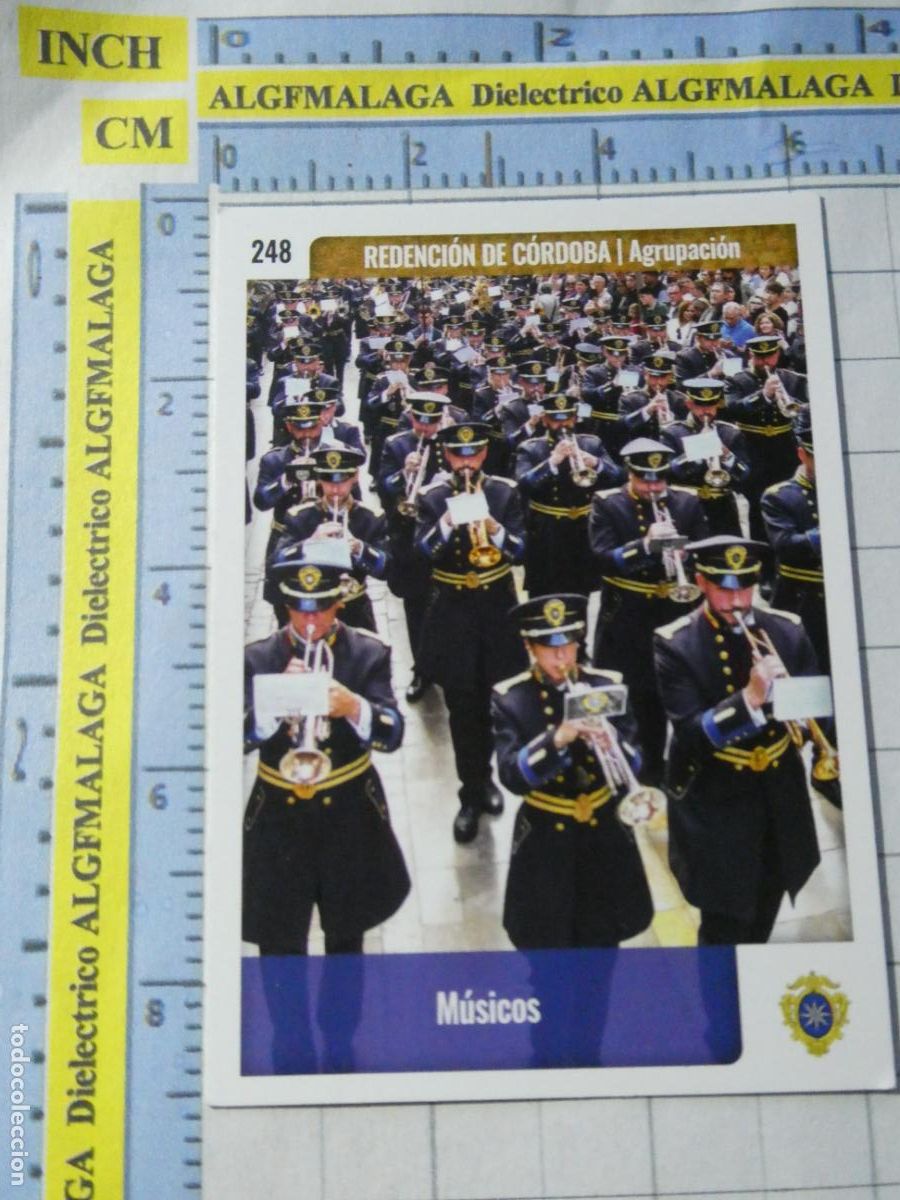 Trading cards: TARJETA TRADING CARD CROMO RELIGIOSO SEMANA SANTA M&Aacute;LAGA HOLY CARDS. 248 REDENCI&Oacute;N DE C&Oacute;RDOBA M&Uacute;SICO