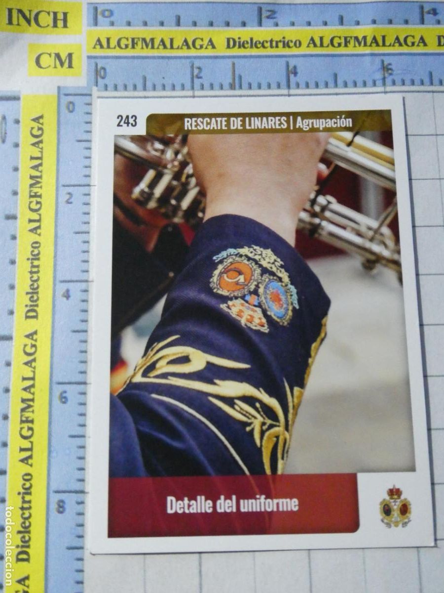 Trading cards: TARJETA TRADING CARD CROMO RELIGIOSO SEMANA SANTA M&Aacute;LAGA HOLY CARDS. 243 RESCATE DE LINARES UNIFORME