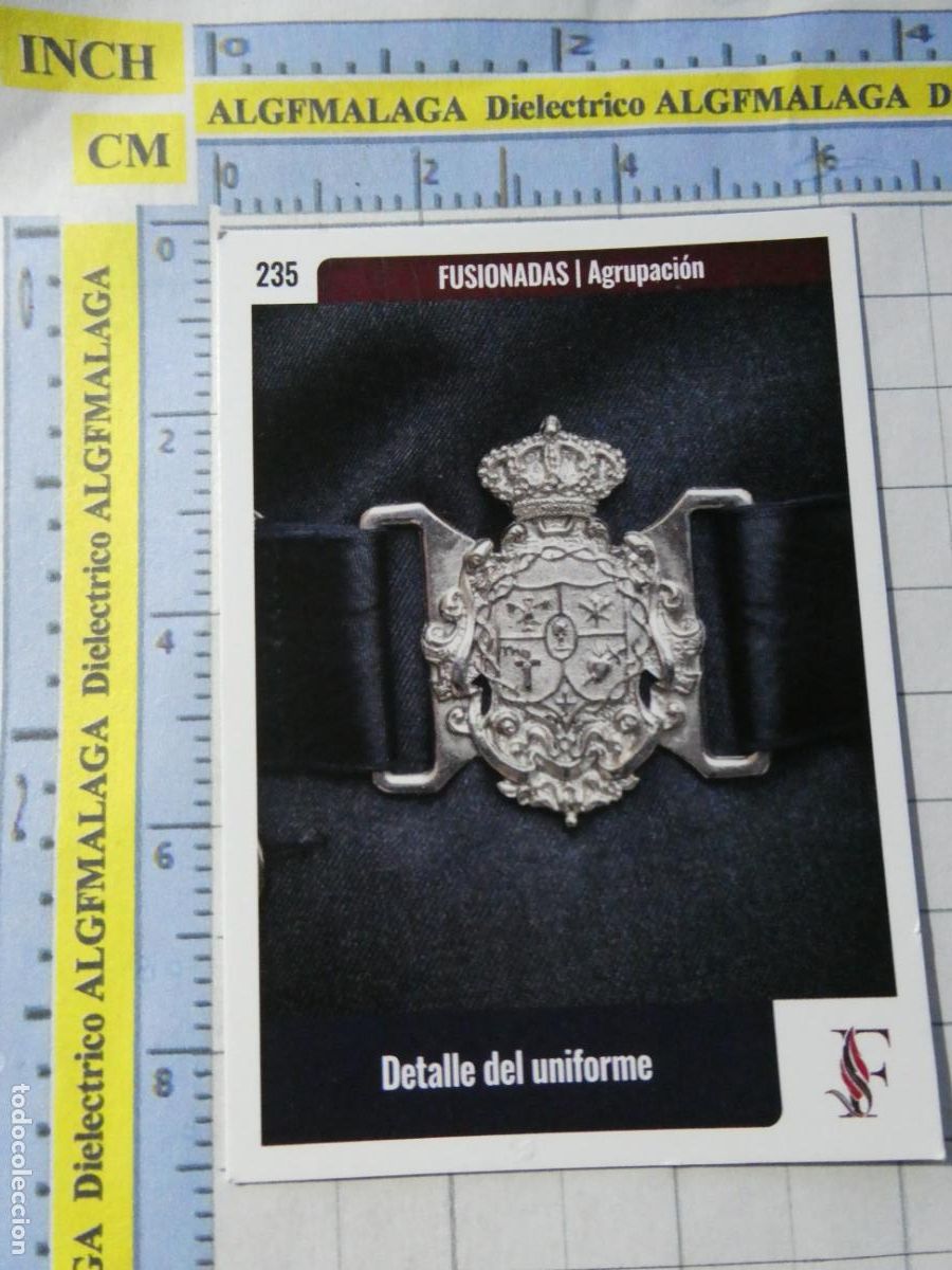 Trading cards: TARJETA TRADING CARD CROMO RELIGIOSO SEMANA SANTA M&Aacute;LAGA HOLY CARDS. 235 FUSIONADAS HEBILLA UNIFORME