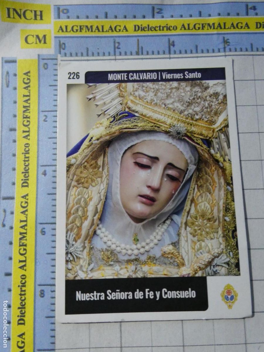 Trading cards: TARJETA TRADING CARD CROMO RELIGIOSO SEMANA SANTA M&Aacute;LAGA HOLY CARDS. 226 MONTE CALVARIO FE CONSUELO