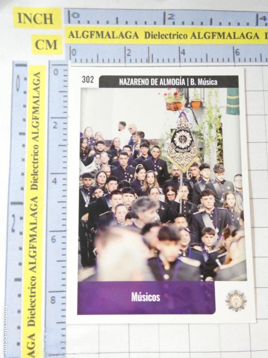 Trading cards: TARJETA TRADING CARD CROMO RELIGIOSO SEMANA SANTA M&Aacute;LAGA HOLY CARDS. 302 NAZARENO ALMOG&Iacute;A MUSICOS
