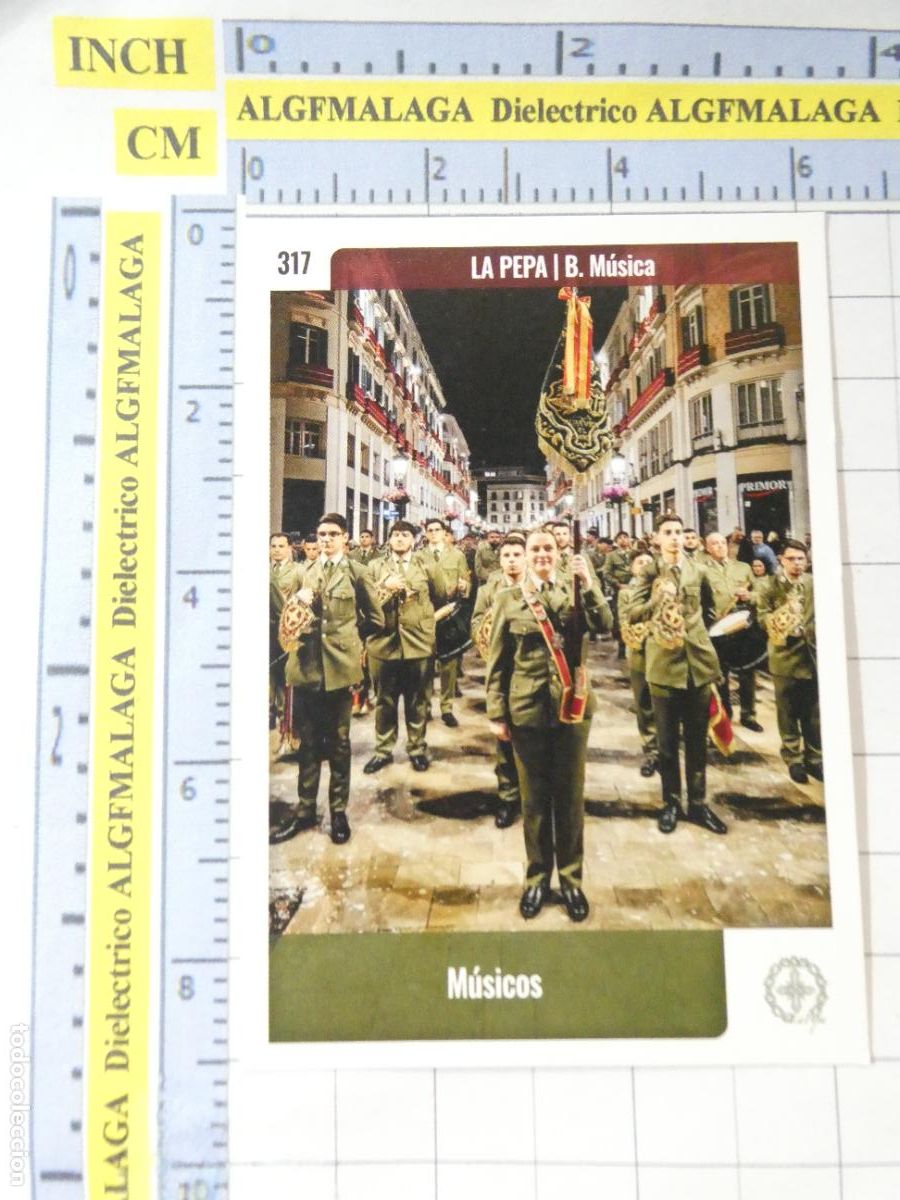 Trading cards: TARJETA TRADING CARD CROMO RELIGIOSO SEMANA SANTA M&Aacute;LAGA HOLY CARDS. 317 BANDA MUSICA LA PEPA