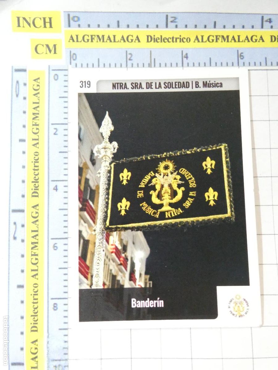 Trading cards: TARJETA TRADING CARD CROMO RELIGIOSO SEMANA SANTA M&Aacute;LAGA HOLY CARDS. 319 NUESTRA SRA SOLEDAD BANDA