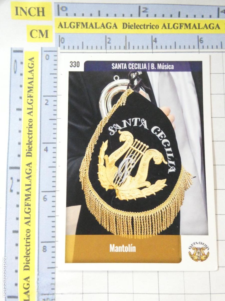 Trading cards: TARJETA TRADING CARD CROMO RELIGIOSO SEMANA SANTA M&Aacute;LAGA HOLY CARDS. 330 BANDA M&Uacute;SICA SANTA CECILIA