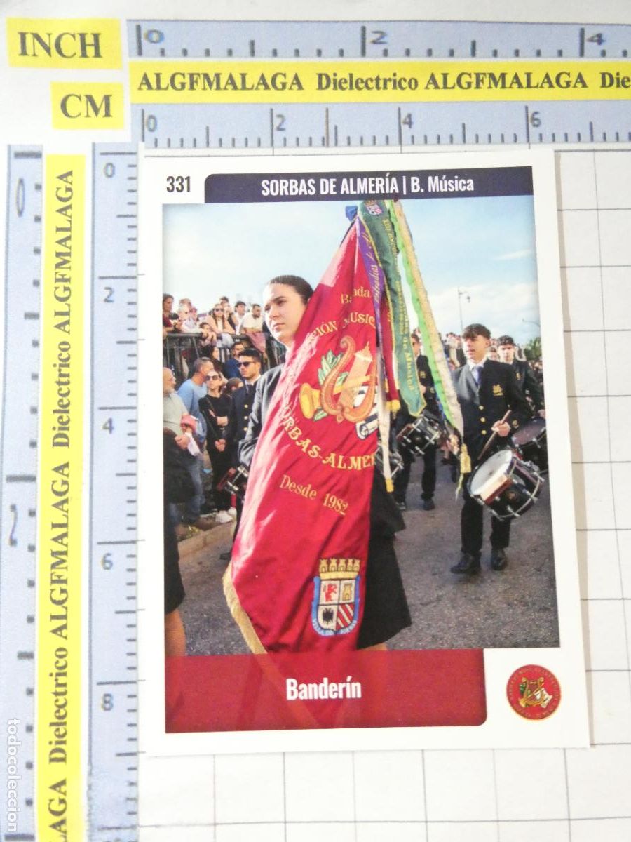 Trading cards: TARJETA TRADING CARD CROMO RELIGIOSO SEMANA SANTA M&Aacute;LAGA HOLY CARDS. 331 BANDA SORBAS ALMERIA