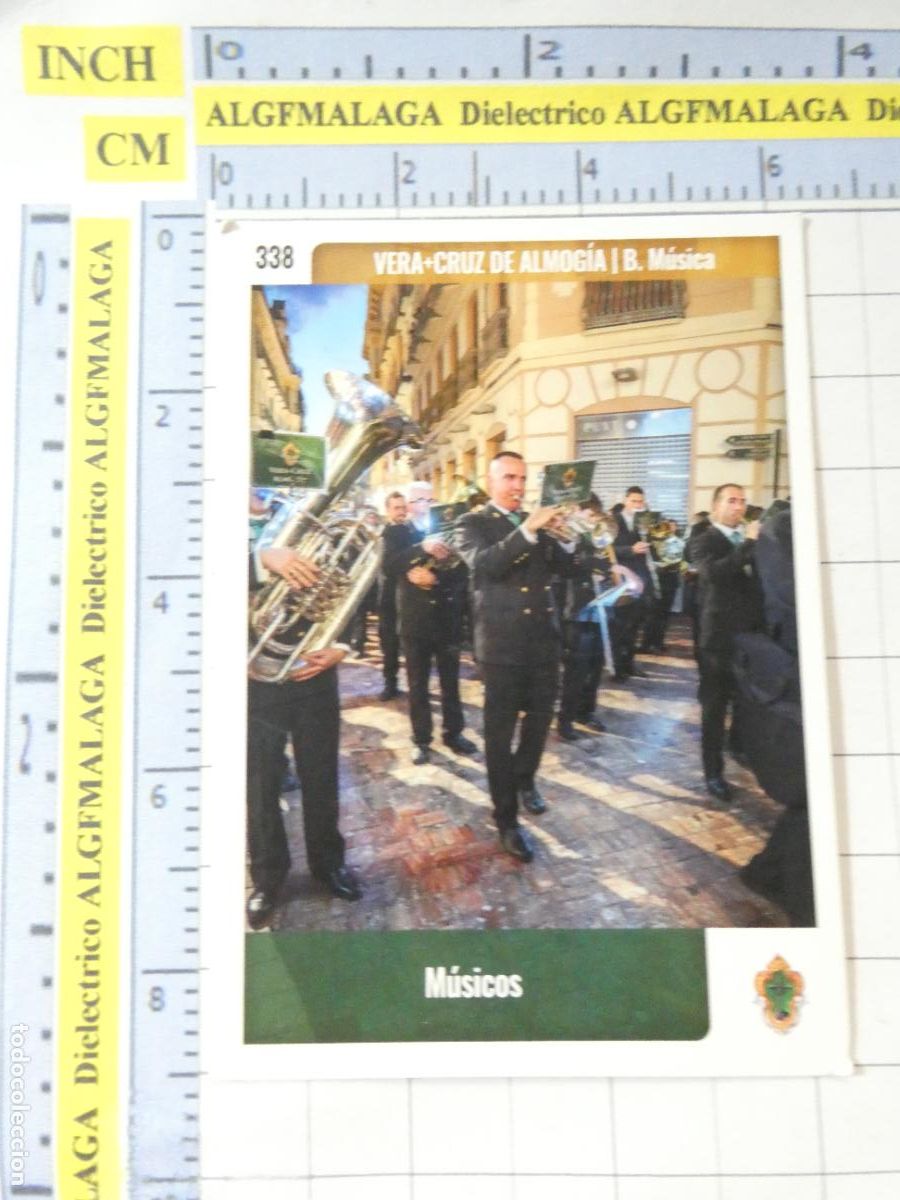Trading cards: TARJETA TRADING CARD CROMO RELIGIOSO SEMANA SANTA M&Aacute;LAGA HOLY CARDS. 338 VERA CRUZ ALMOG&Iacute;A