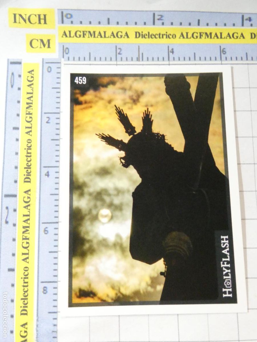 Trading cards: TARJETA TRADING CARD CROMO RELIGIOSO SEMANA SANTA M&Aacute;LAGA HOLY CARDS. 459 HOLY FLASH