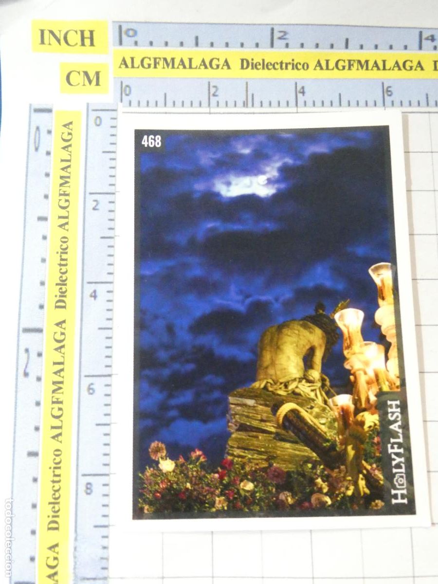 Trading cards: TARJETA TRADING CARD CROMO RELIGIOSO SEMANA SANTA M&Aacute;LAGA HOLY CARDS. 468 HOLY FLASH