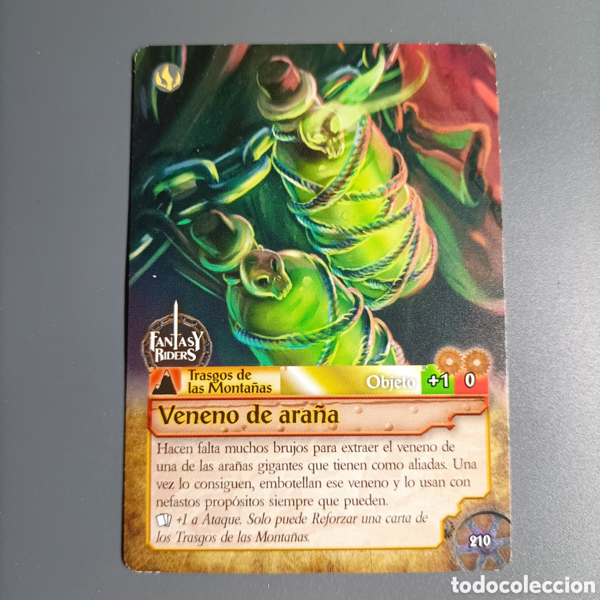 Trading cards: CARTA COLECCI&Oacute;N. FANTASY RIDERS 2018. №210 VENENO DE ARA&Ntilde;A
