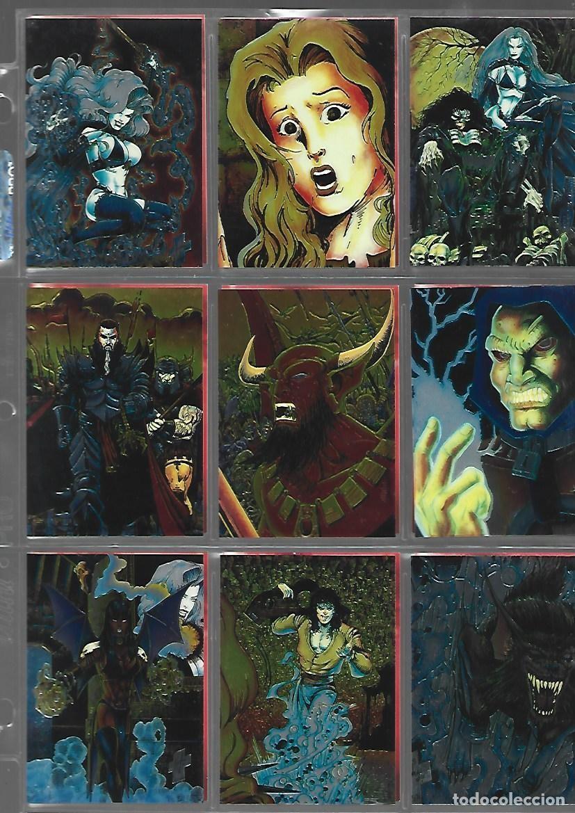 Trading cards: Lady Death, 1994, completa, 100 cromium cards, Chaos comics, muy buen estado, con hojas. Caja DA