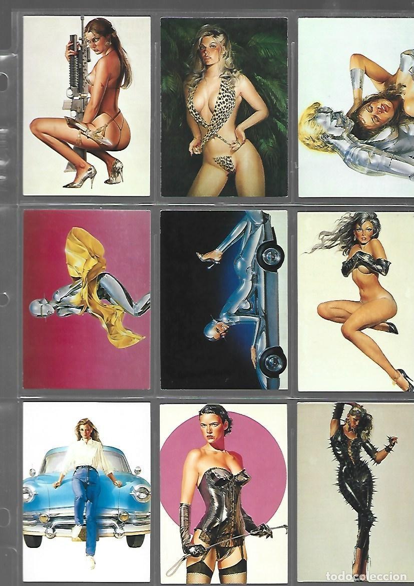 Trading cards: Hajime Sorayama, sexy robots and pinups, 1993, completa, 90 cards, Image, muy buen estado. Caja DA
