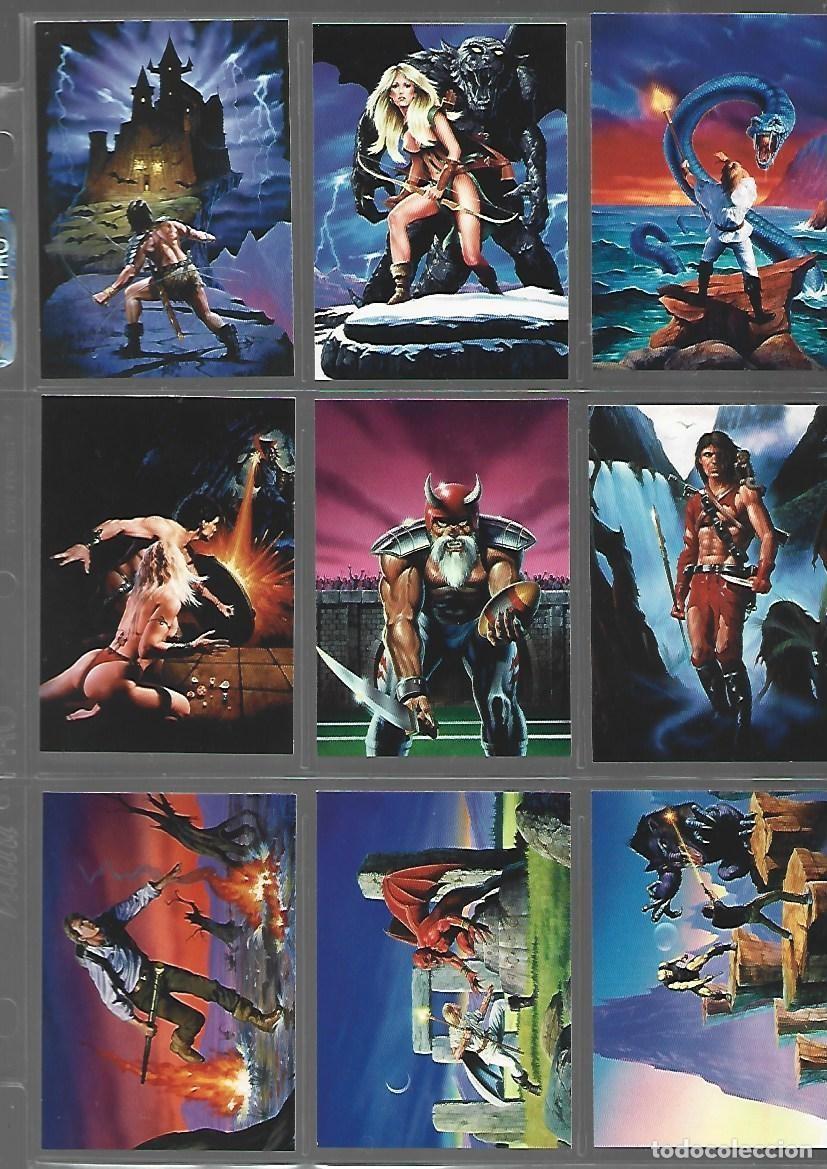 Trading cards: Lee Macleod, 1994, completa, 50 cards +10 especiales, muy buen estado, con hojas. caja DA