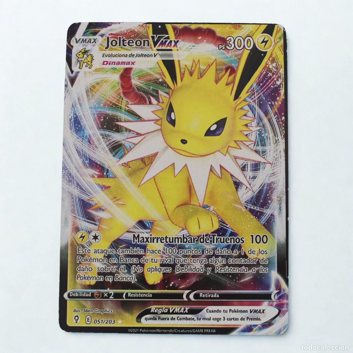 Trading cards: Carta Pokemon Jolteon VMAX 051/203 Espa&ntilde;ol Cielos Evolutivos