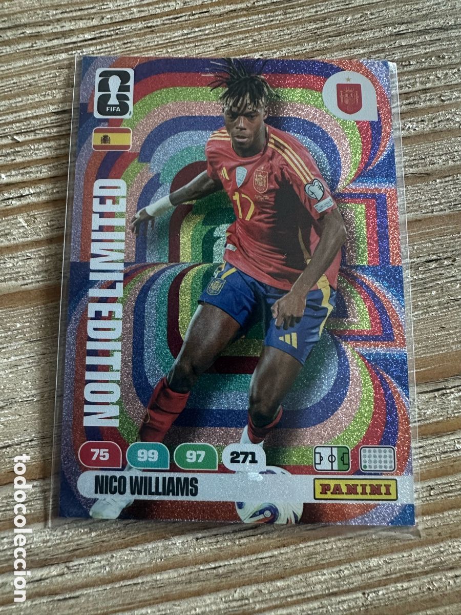 Trading cards: NICO WILLIAMS ESPA&Ntilde;A LIMITED EDITION ADRENALYN XL MUNDIAL FIFA WORLD CUP 2026 USA CAN MEX 26