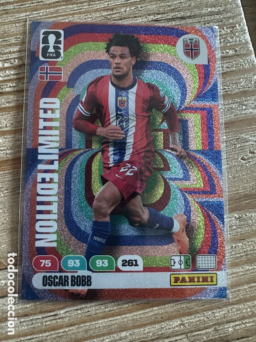 Trading cards: OSCAR BOBB NORUEGA LIMITED EDITION ADRENALYN XL MUNDIAL FIFA WORLD CUP 2026 USA CAN MEX 26
