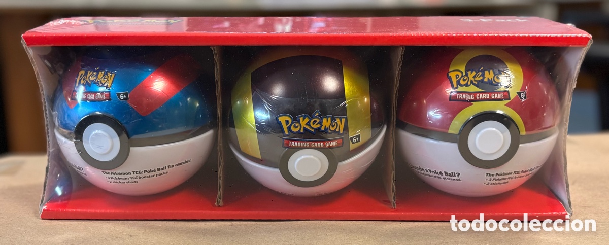 Trading cards: PACK DE 3 POK&Eacute; BALL POK&Eacute;MON TCG. PRECINTADO. POKEBALL.