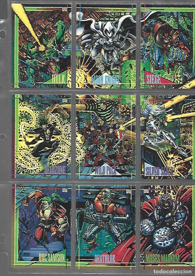 Trading cards: Marvel 1993, completa, 180 cards, con hojas, SkyBox, muy buen estado. Caja DA