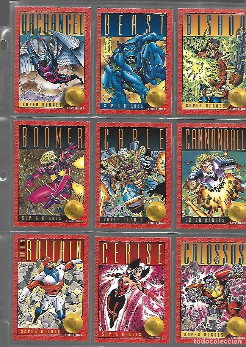 Trading cards: X-Men, series 2, 1993, completa, 100 cards, SkyBox, muy buen estado, con hojas. Caja DA